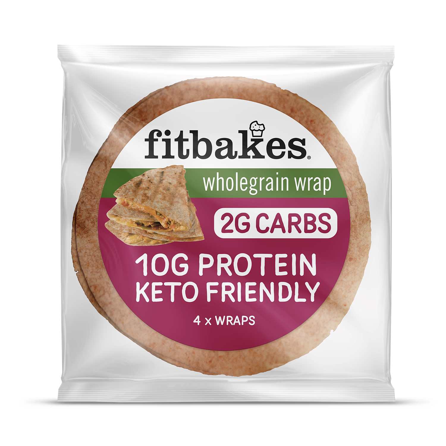 Fitbakes Keto Tortilla Wraps Wheat 160g - British product
