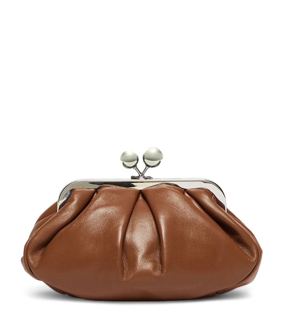 Weekend Max Mara Pasticcino small leather clutch bag, UK version