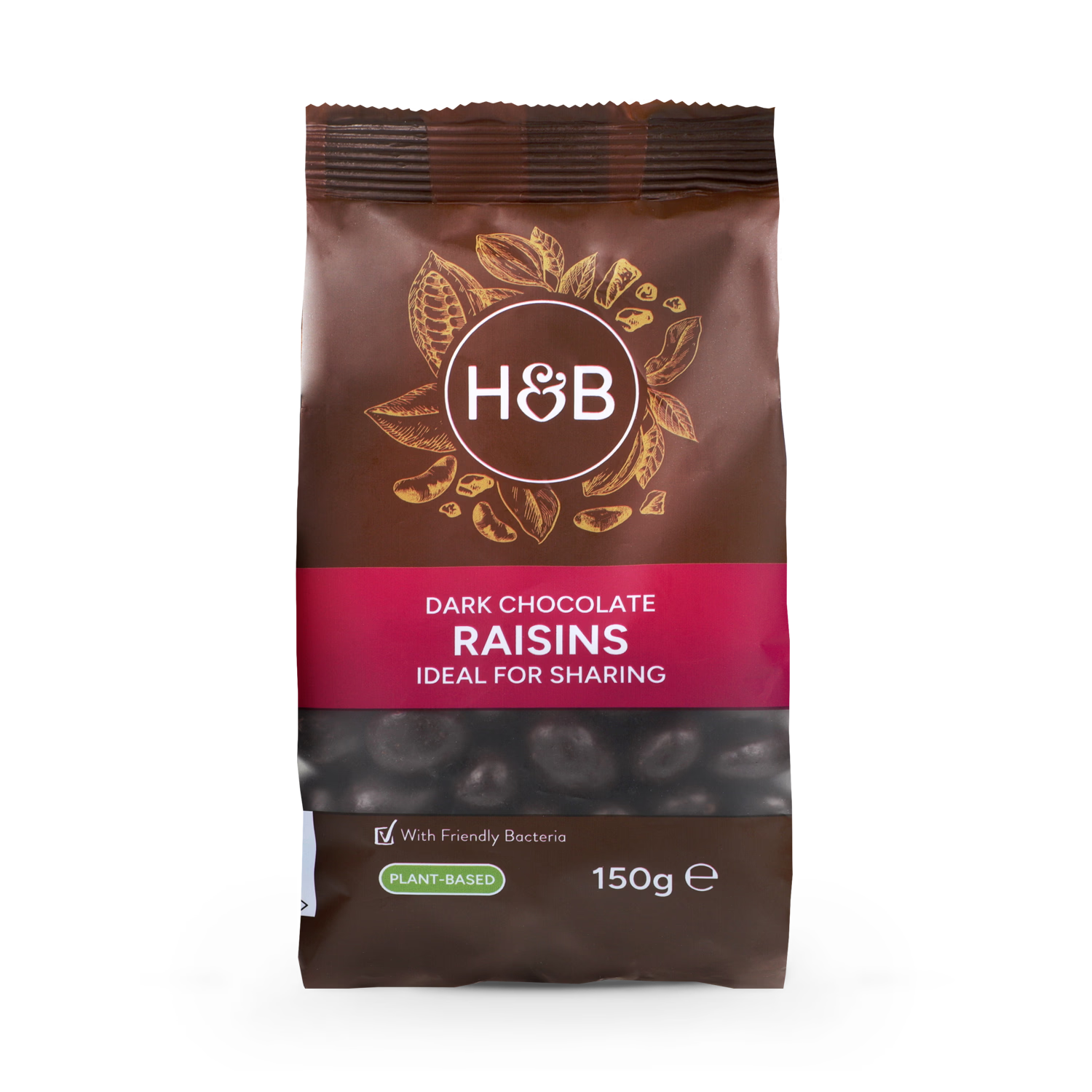 Holland & Barrett dark chocolate raisins 150g, UK version