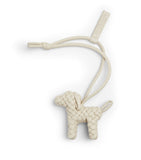 Bottega Veneta lambskin woven dog charm 7x7.5cm, imported from the UK