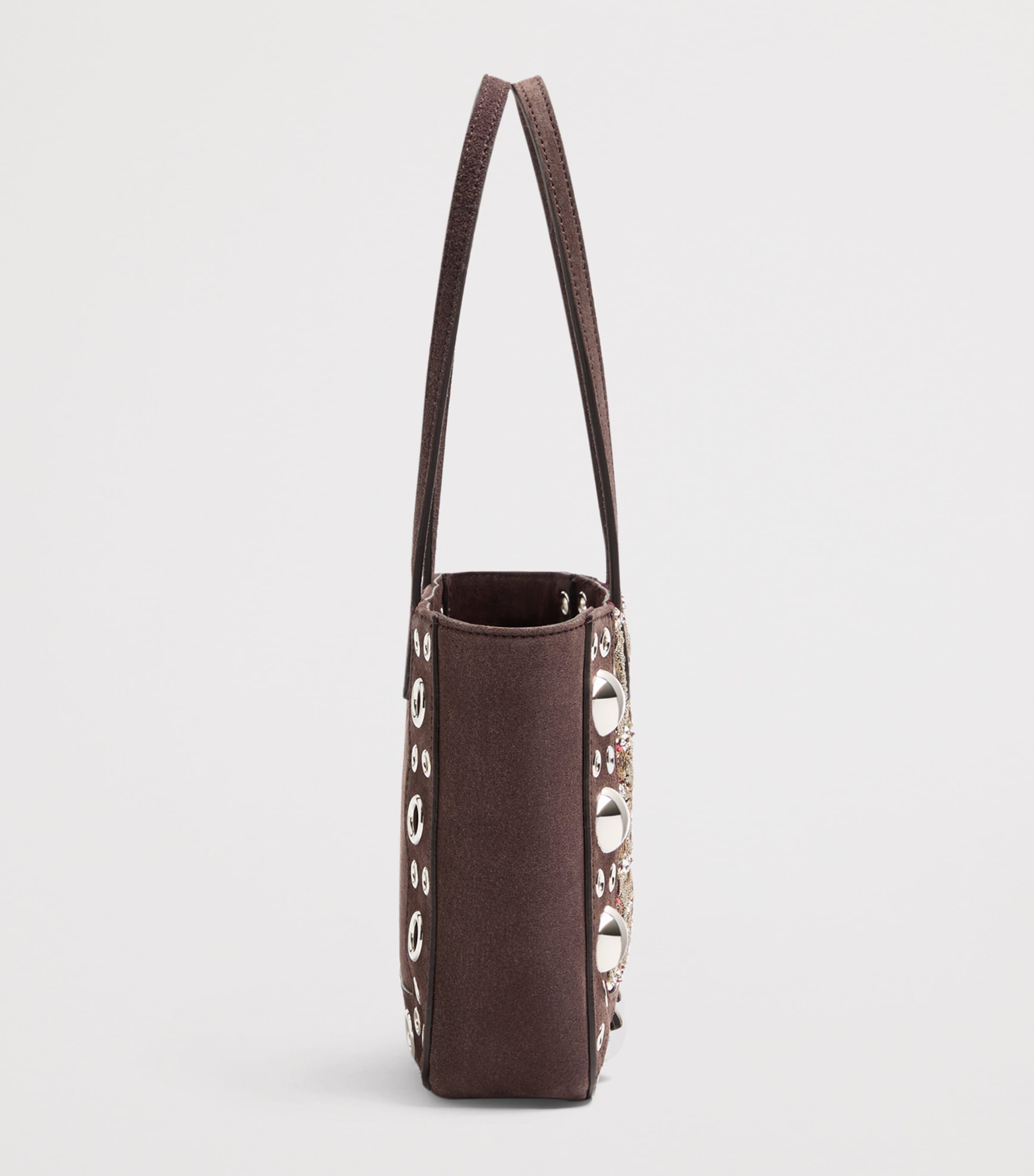 Valentino Garavani mini suede embroidered shoulder bag, UK version