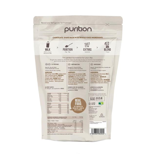 Purition Cocoa Wholefood Nutrition Powder    250g Keto M&S   