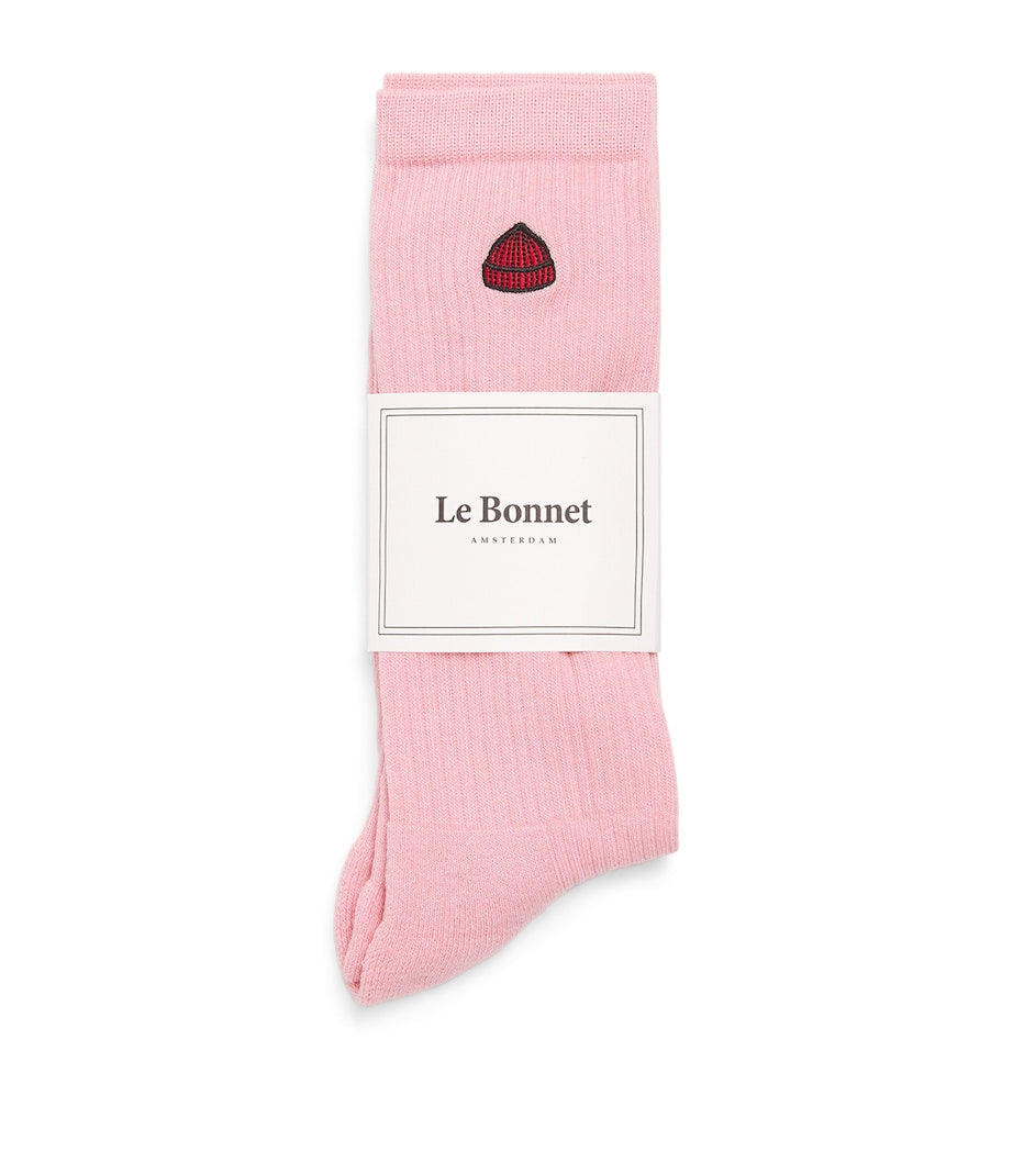 Le Bonnet cotton-blend logo socks, imported from the UK