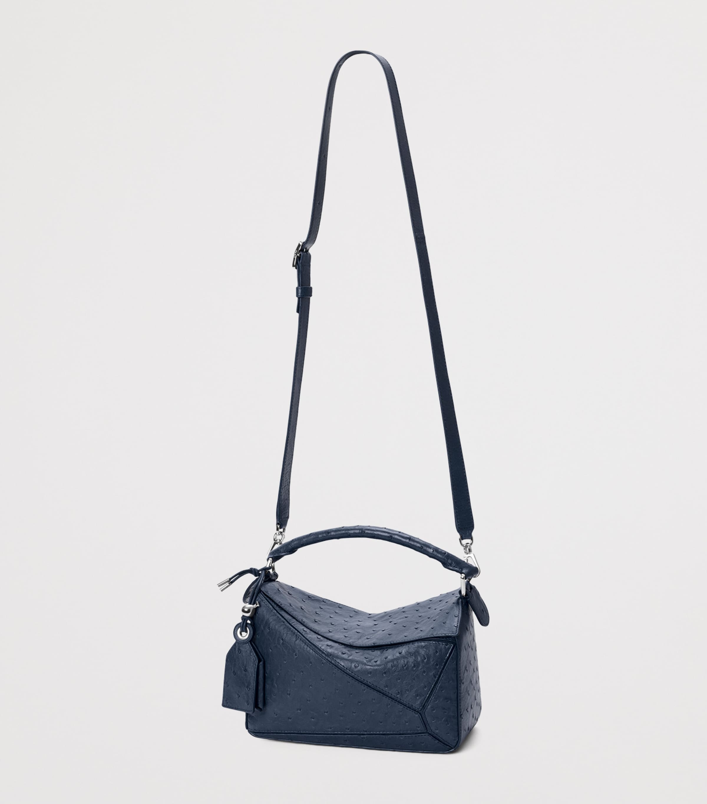 LOEWE Puzzle handbag small ostrich leather, imported from the UK