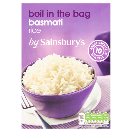 Sainsbury's Boil In The Bag Basmati Rice 4x125g rice Sainsburys   