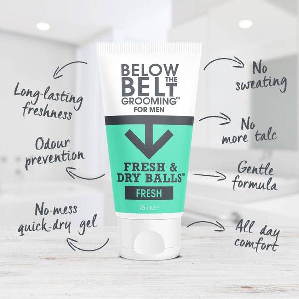 Below The Belt Fresh & Dry Ball deodorant 3x75ml - British product