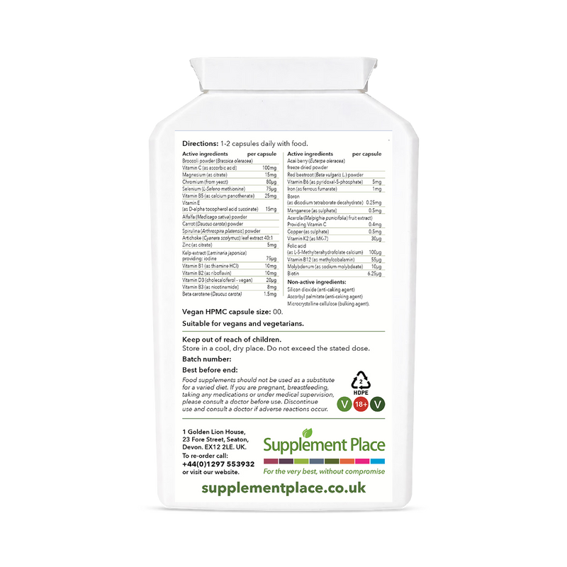 Supplement Place wholefood multivitamin capsules 120 - British product