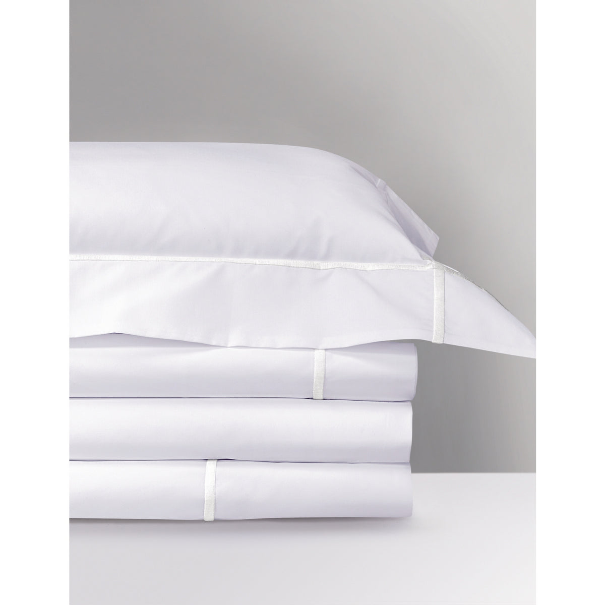 Athena Blanc cotton king-size flat sheet - King