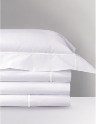Athena Blanc cotton king-size flat sheet - King