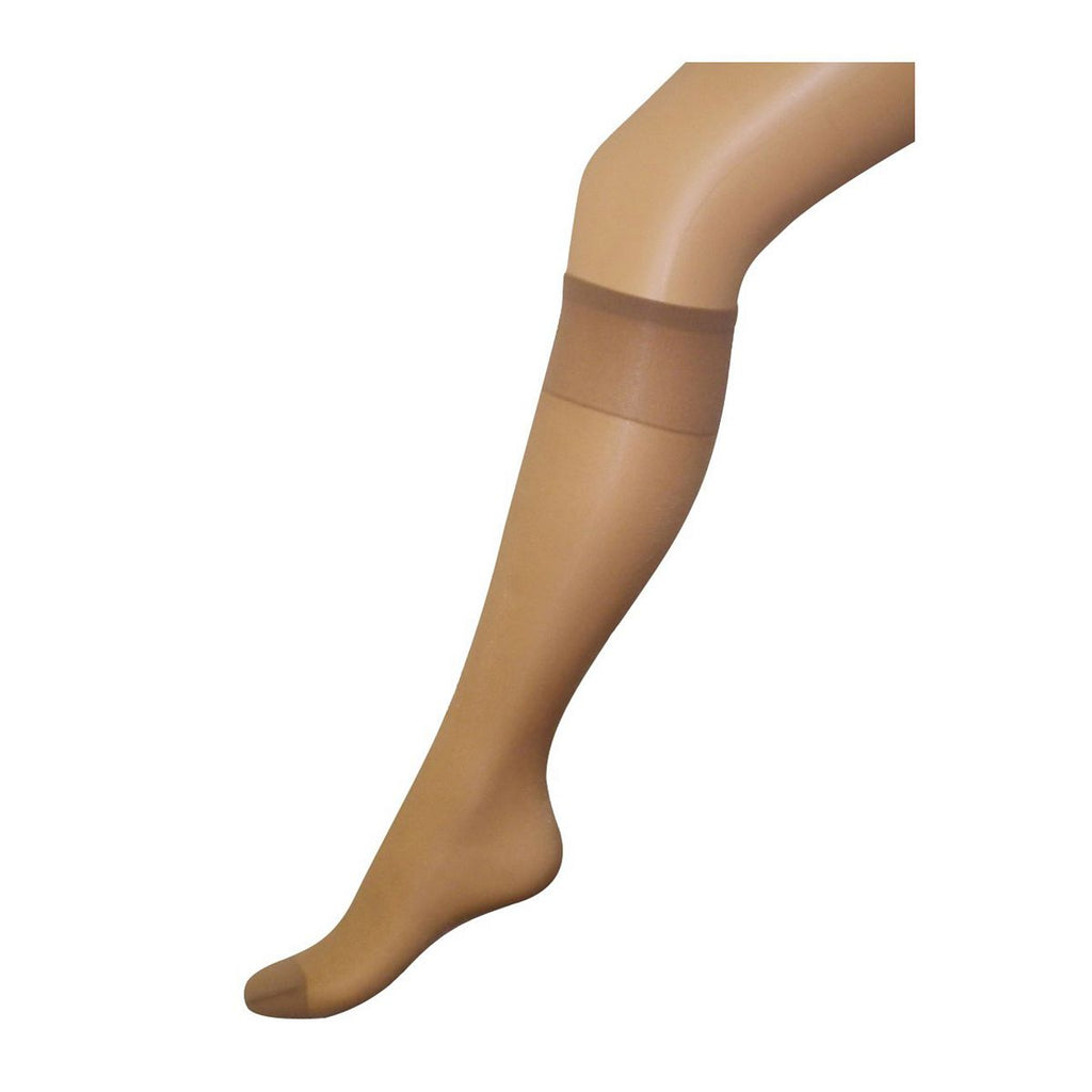 Boots Glossy Knee Highs 3 pair pack Natural Tan One Size