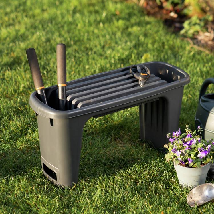 Strata padded garden kneeler with seat and tool storage - British product