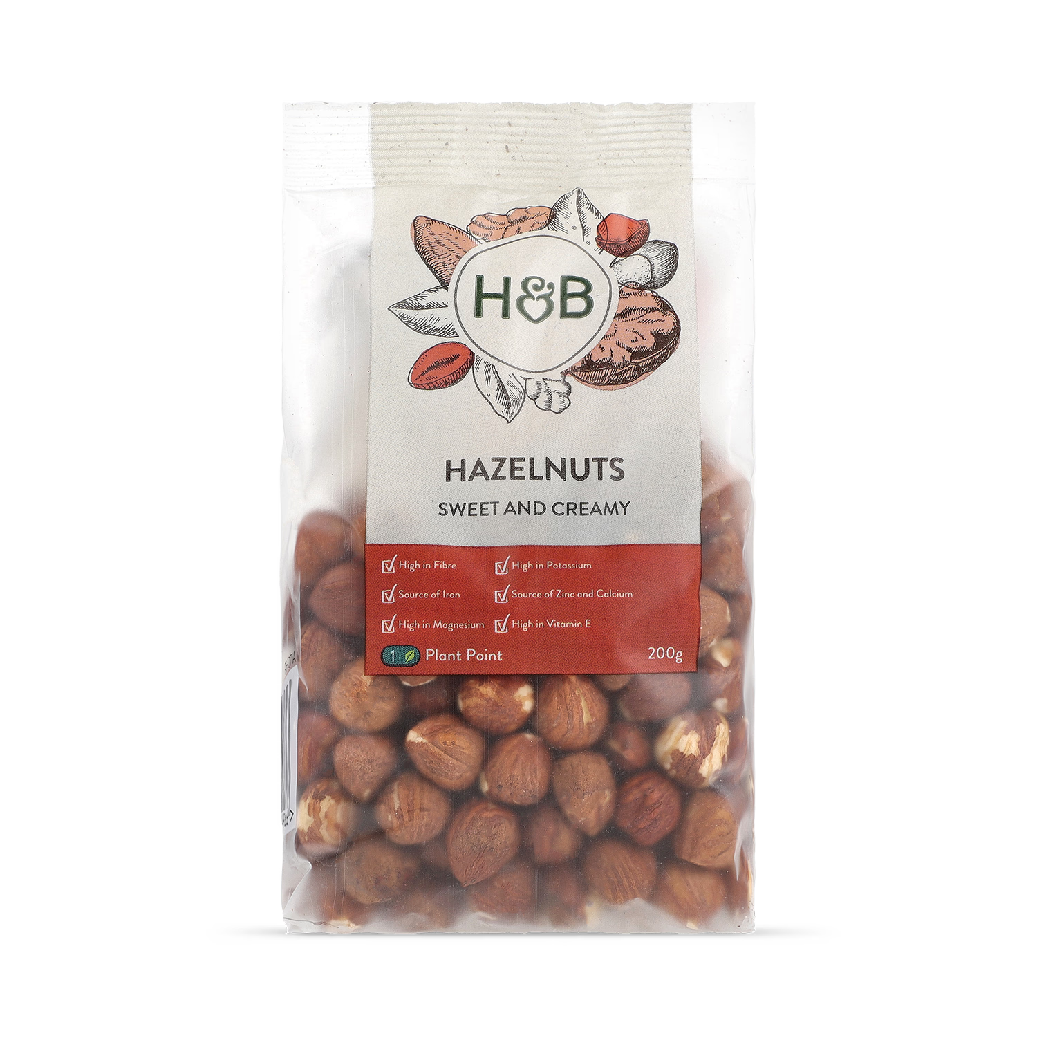 Holland & Barrett hazelnuts 200g, UK version
