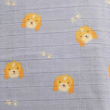 Ziggle Cotton Muslin Square Blue Cockapoo Print 80x80cm (British brand)