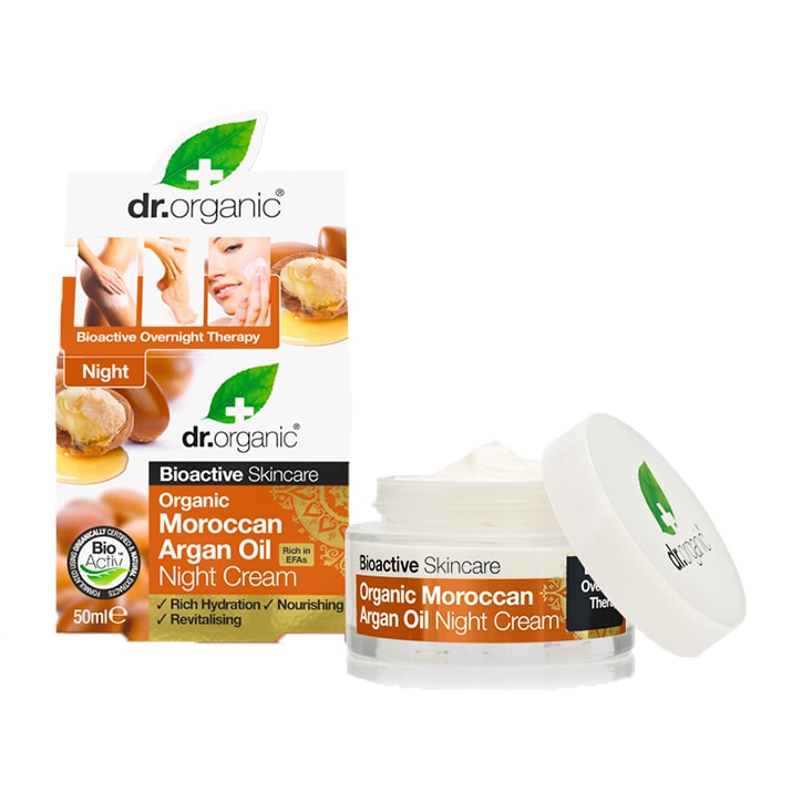 Dr Organic Moroccan Argan Oil Night Cream 50ml Night Cream Holland&Barrett Moroccan Argan Oil  