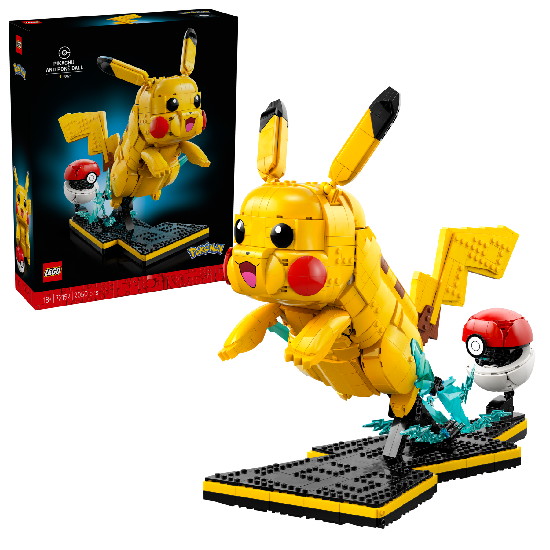 LEGO Pikachu and Poké Ball building set, 72152 - British product