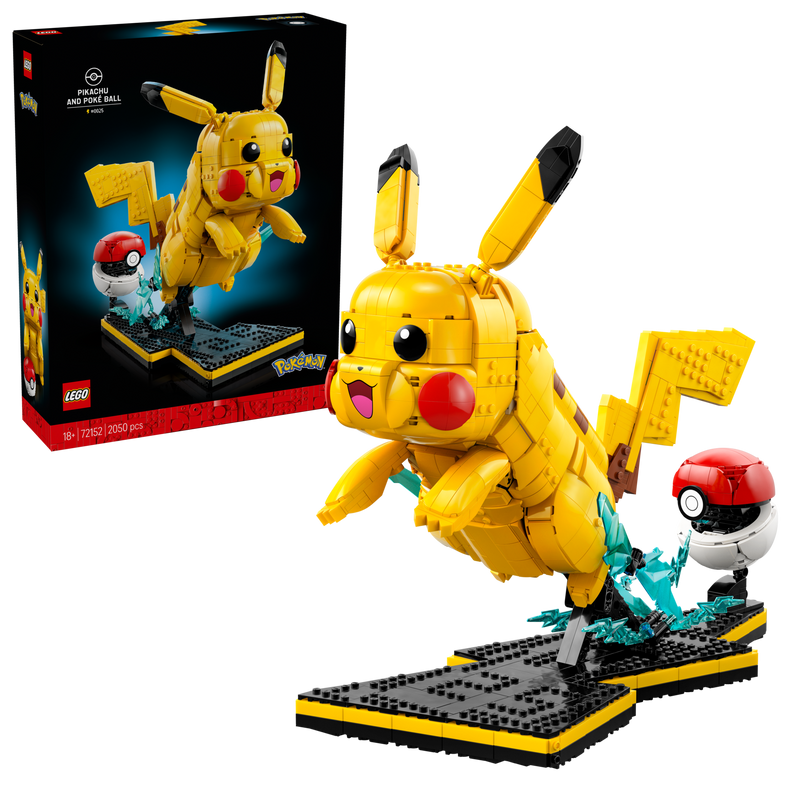 LEGO Pikachu and Poké Ball building set, 72152 - British product