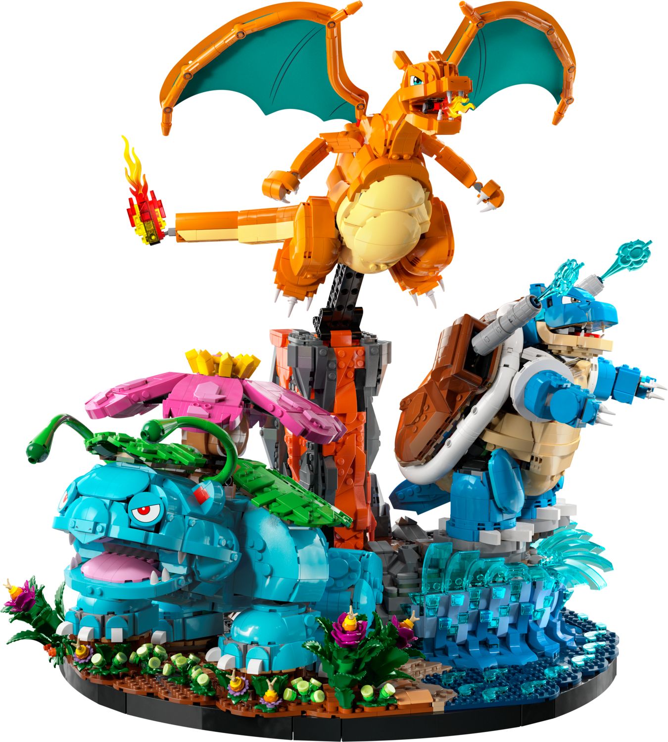 LEGO Pokémon Venusaur Charizard Blastoise building set, imported from the UK