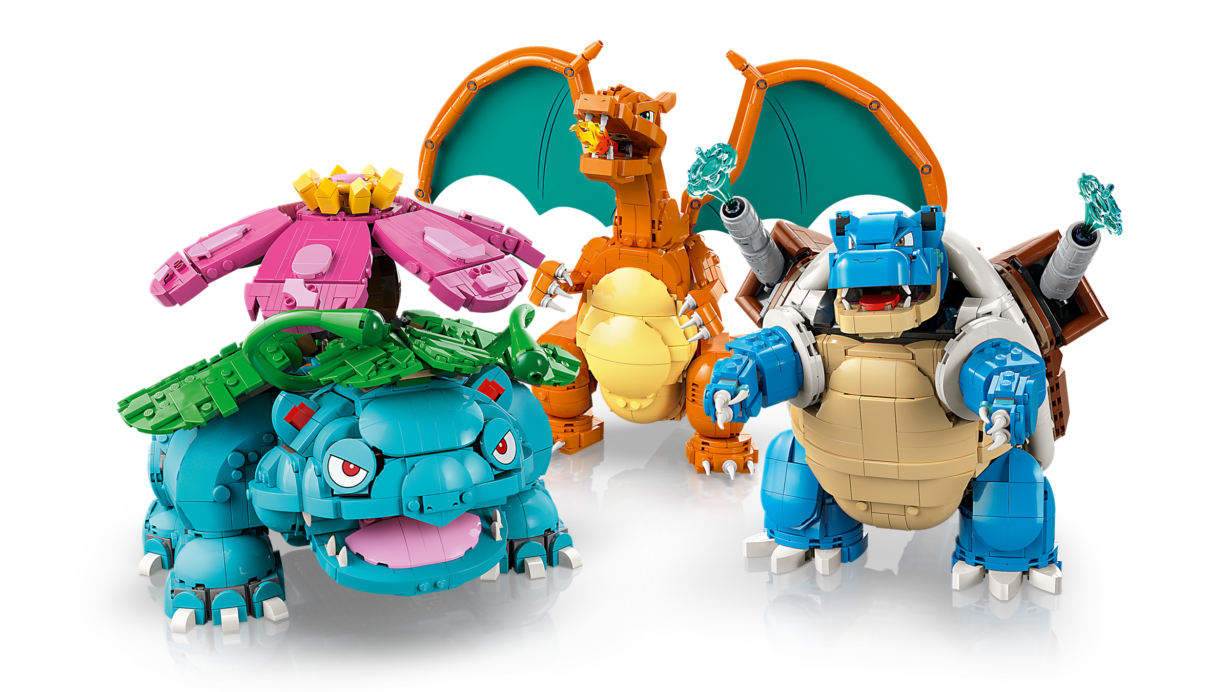 LEGO Pokémon Venusaur Charizard Blastoise building set, imported from the UK