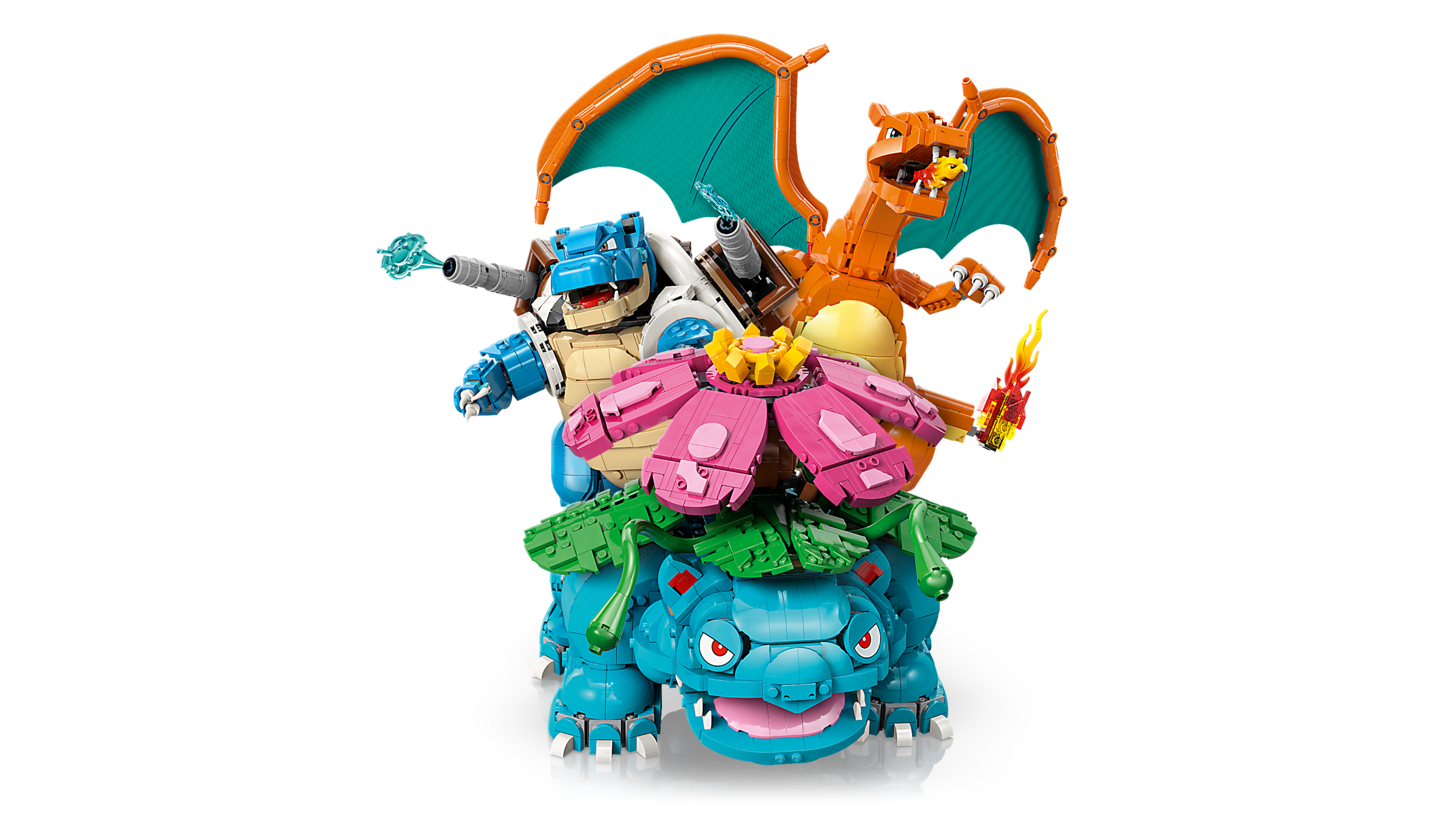LEGO Pokémon Venusaur Charizard Blastoise building set, imported from the UK