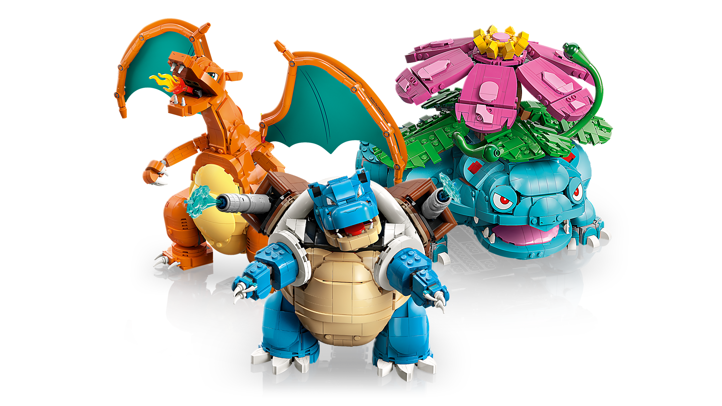 LEGO Pokémon Venusaur Charizard Blastoise building set, imported from the UK