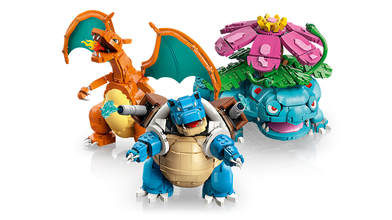 LEGO Pokémon Venusaur Charizard Blastoise building set, imported from the UK