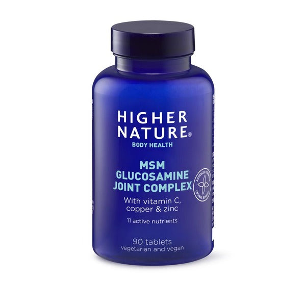 Higher Nature MSM Glucosamine joint supplement 90 tablets, UK version