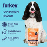 Tails.com Inner Vitality cold pressed turkey dog treats 70g - British product
