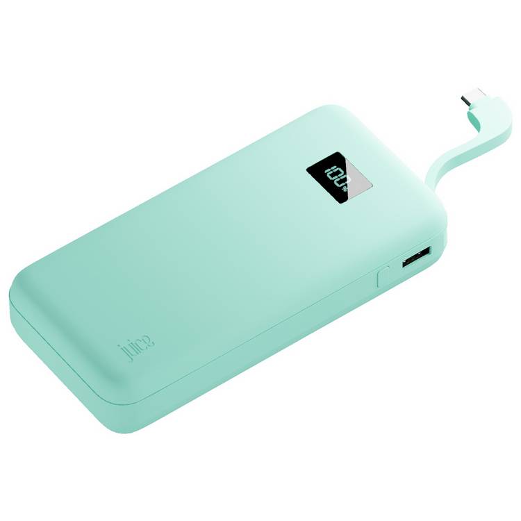 Juice 20000mAh power bank in teal, UK version