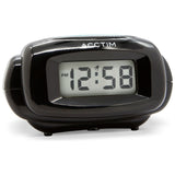 Acctim Aura LCD alarm clock black compact (British brand)