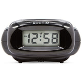 Acctim Aura LCD alarm clock black compact (British brand)