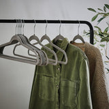 Argos Home grey velvet flocked hangers set of 10, UK version