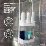 Addis 2 tier shower caddy white (British brand)
