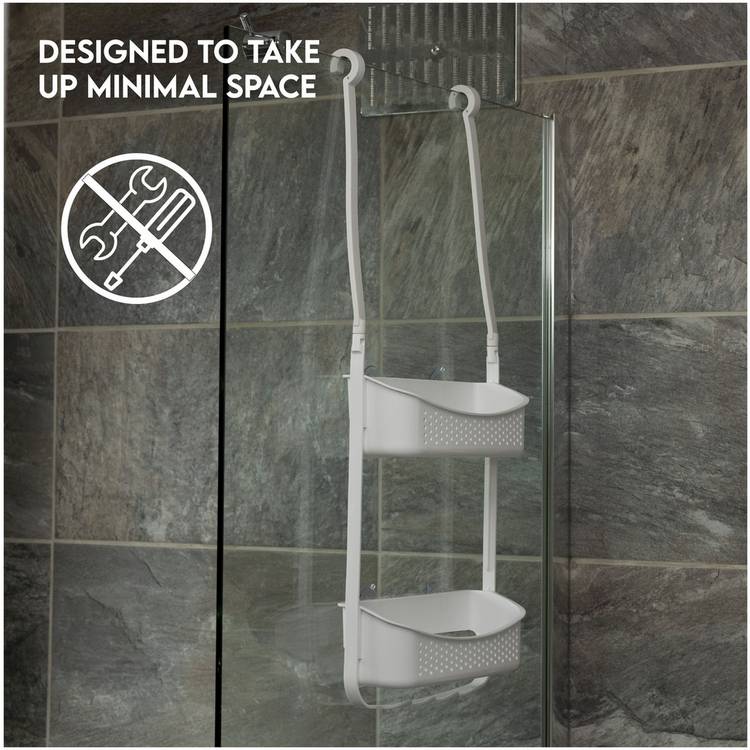 Addis 2 tier shower caddy white (British brand)