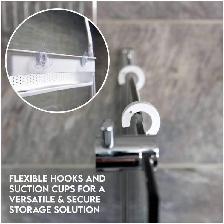 Addis 2 tier shower caddy white (British brand)