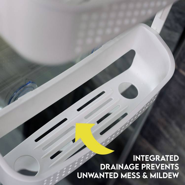 Addis 2 tier shower caddy white (British brand)