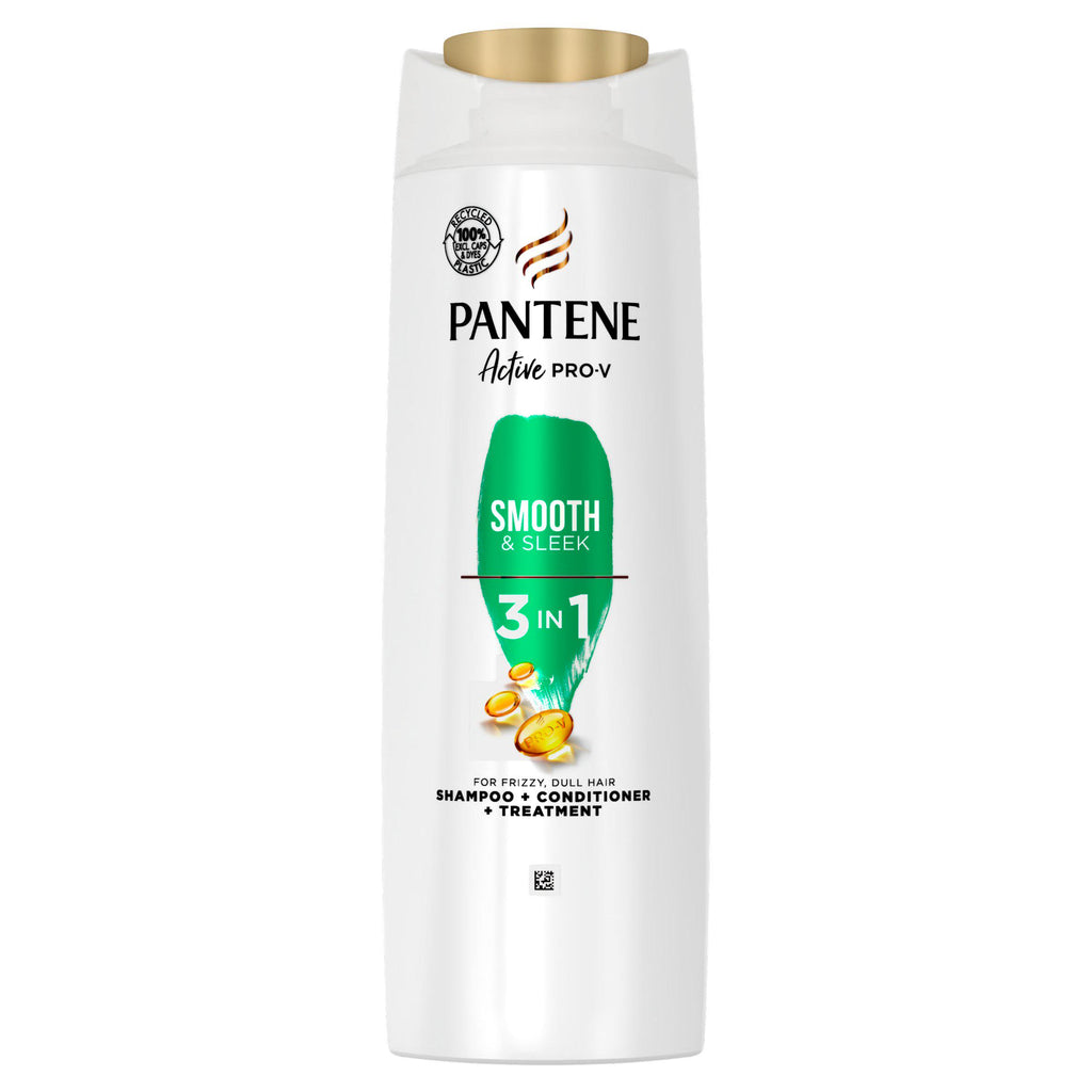 Pantene Pro-V Smooth & Sleek 3 In 1 Shampoo for Dull & Frizzy Hair 400ml