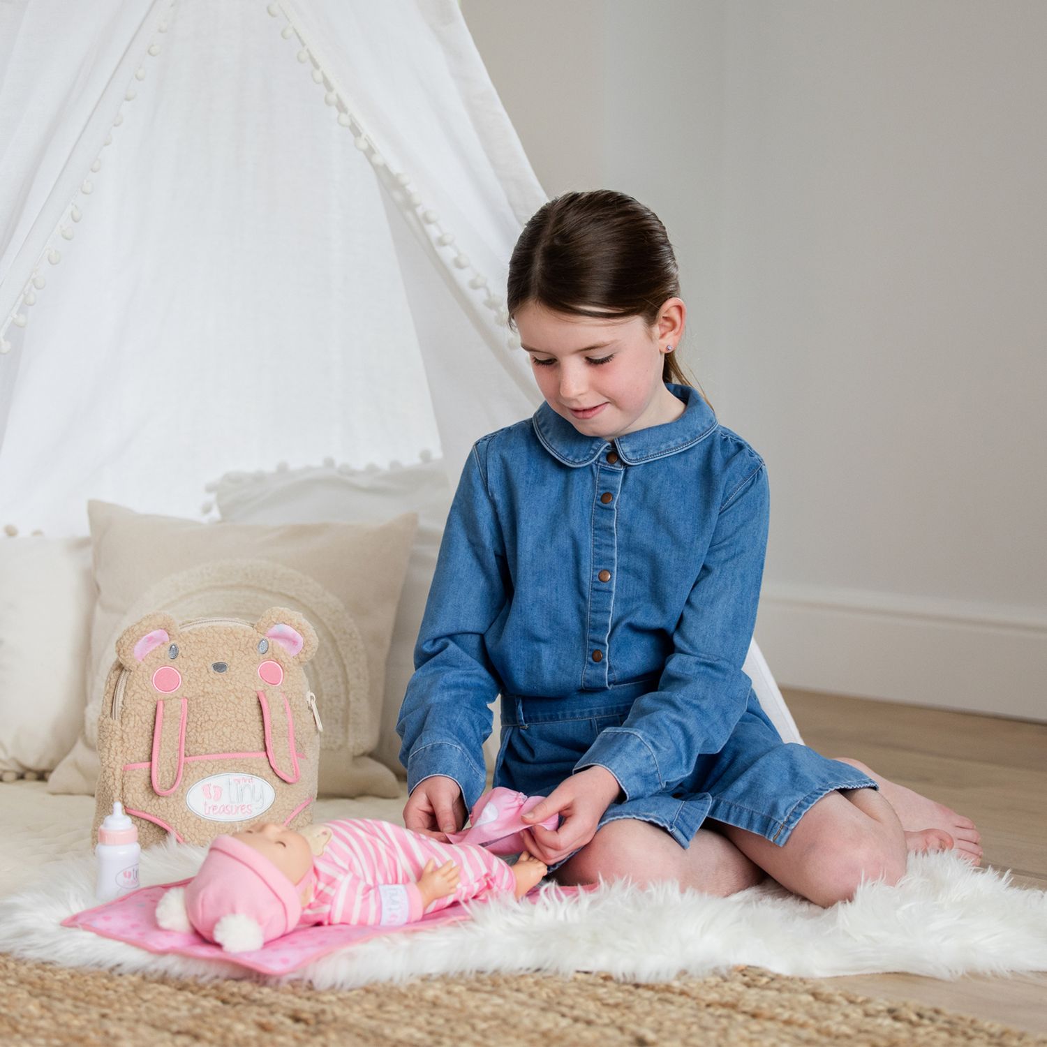My First Tiny Treasures Bear Hug changing bag carrier - British product