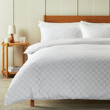 Habitat Cotton Clipped Dot White Bedding Set - Superking