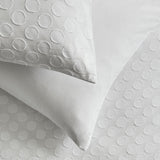 Habitat Cotton Clipped Dot White Bedding Set - Superking