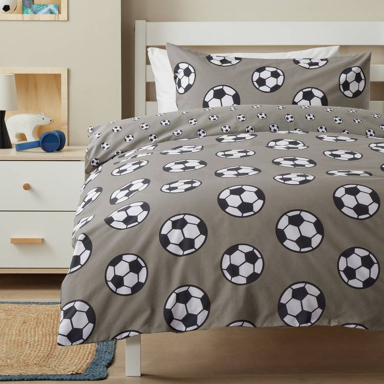 Argos Home football grey bedding set single, UK version