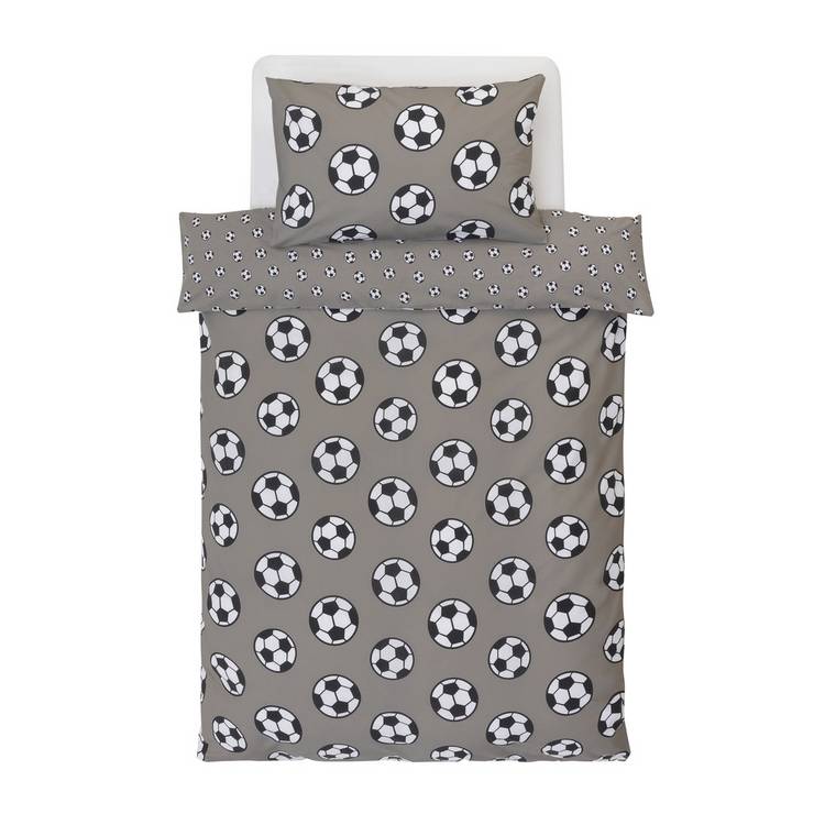 Argos Home football grey bedding set single, UK version