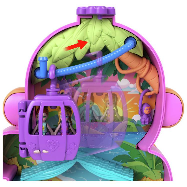 Polly Pocket momma monkey and baby mini doll playset (British brand)