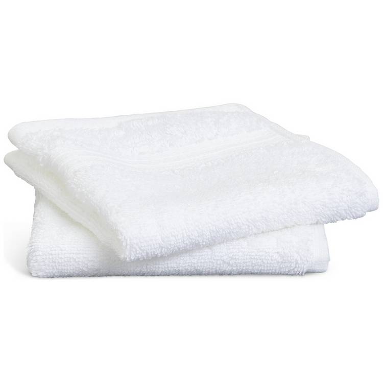 Habitat white Egyptian cotton face cloths 2 pack - British product