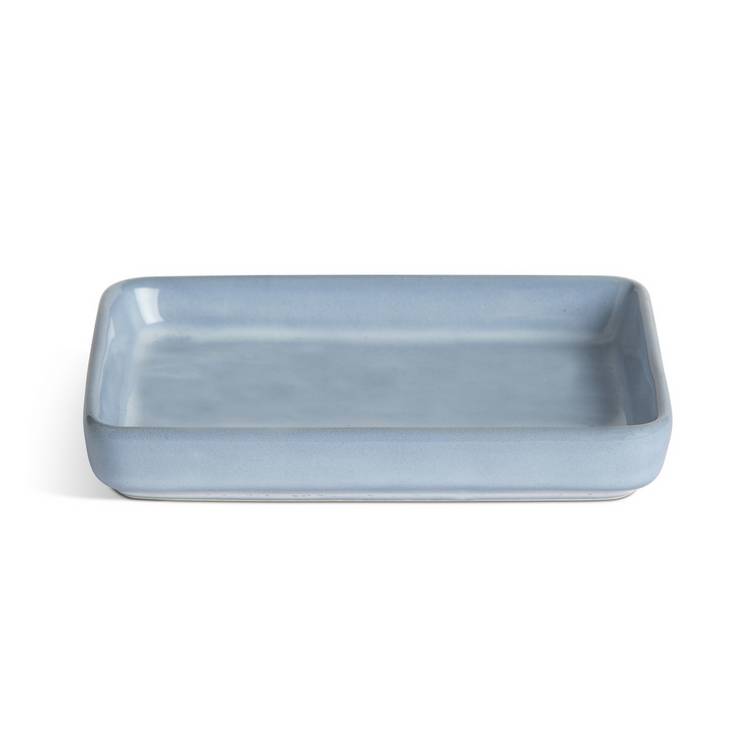 Habitat ceramic soap dish blue (British brand)