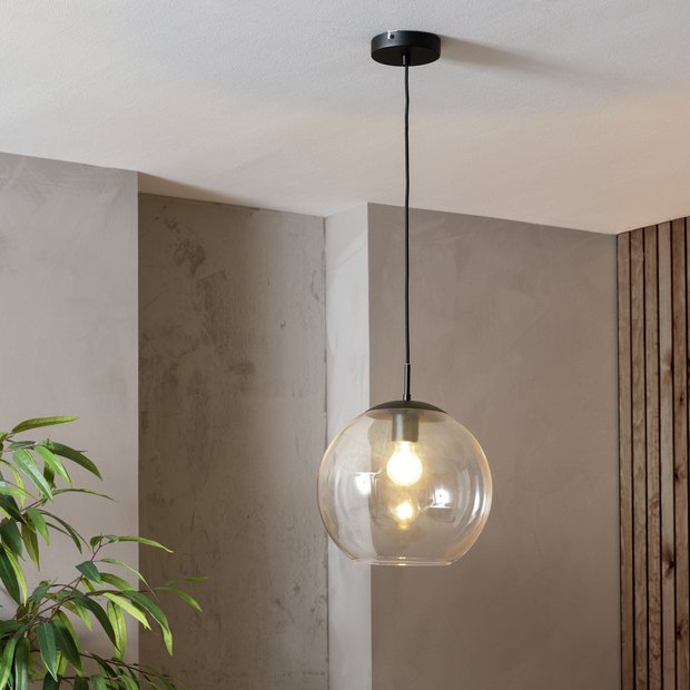 Habitat Coleman pendant light matte black, imported from the UK