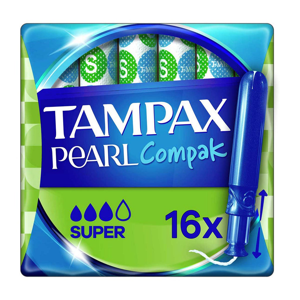 Tampax Pearl Compak Super Tampons With Applicator x16