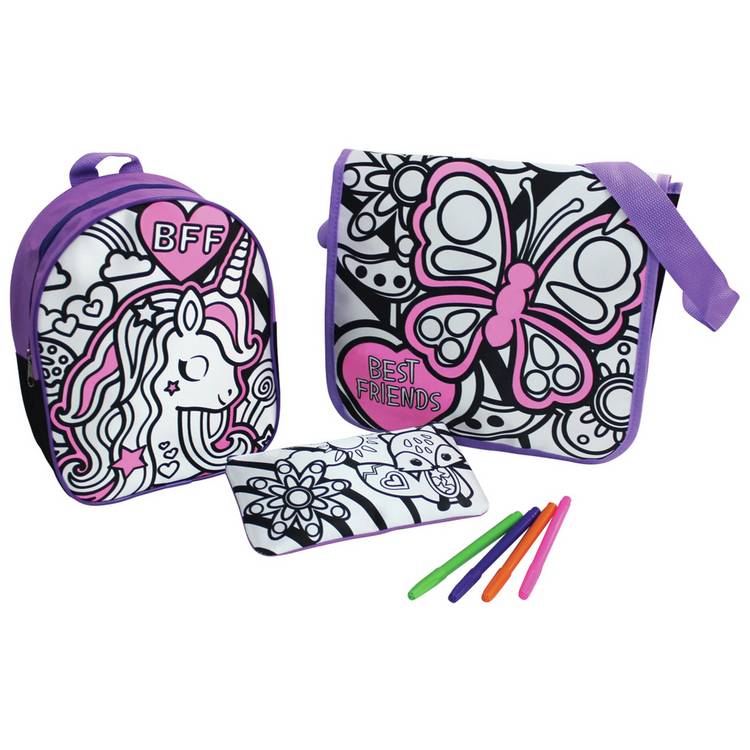 Chad Valley craft set with bags and markers, imported from the UK
