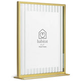 Habitat gold reeded glass picture frame 5x7 inches - British product