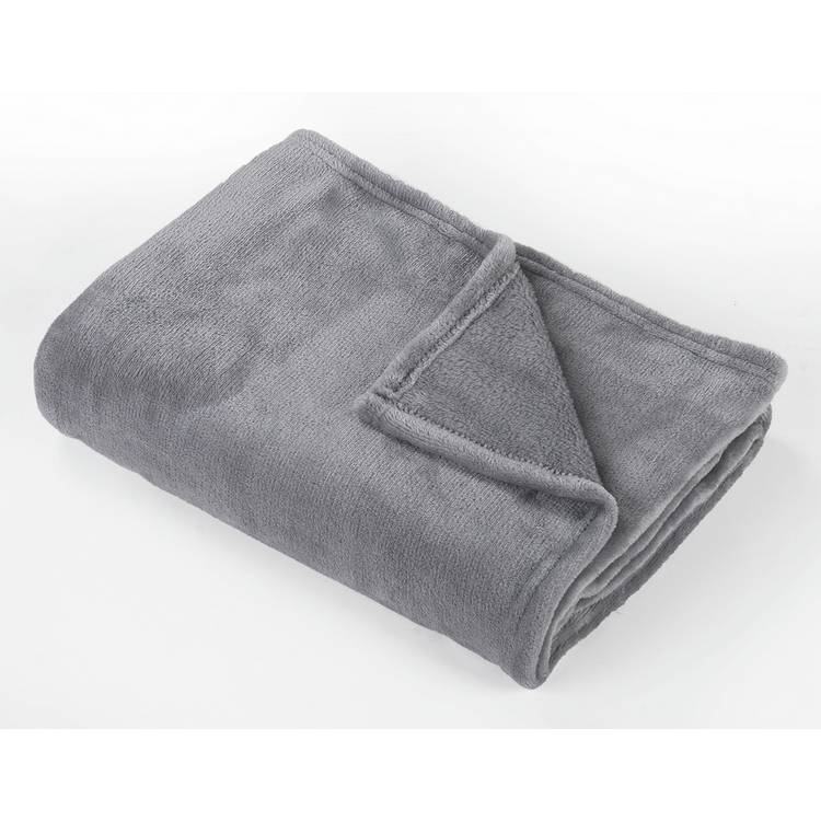 Argos Home fleece throw flint grey 150x200cm (British brand)