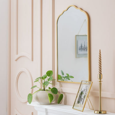 Argos Argos Home Gold Curved Wall Mirror - 60x40cm- Buy online at McGrocer